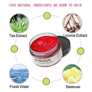 Temporary Hair Color Dye for Girls Kids, Hair Wax Color Girl Toys Gifts for Age 4 5 6 7 8 9 Birthday,Party, Cosplay DIY, Children's Day, Halloween, Christmas (4Colores- Red Blue Purple Green)