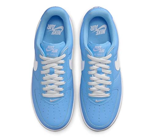 Nike mens Air Force 1 Low Retro, University Blue/White/Metallic, 7.5