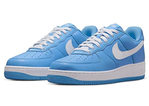 Nike mens Air Force 1 Low Retro, University Blue/White/Metallic, 7.5