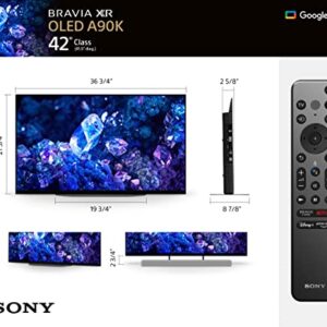 Sony 42 Inch 4K Ultra HD TV A90K Series: BRAVIA XR OLED Smart Google TV with Dolby Vision HDR and Exclusive Features for The Playstation® 5 XR42A90K- 2022 Model (Renewed)