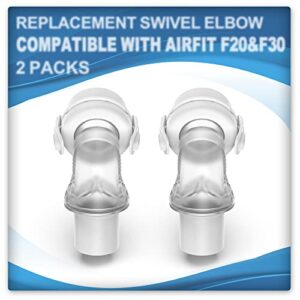 2 packs replacement swivel elbow connector compatible with f20 and f30,tube quick-release elbow,great-value supplies by medihealer