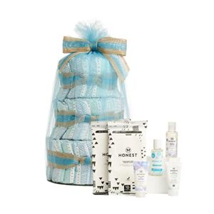 The Honest Company Diaper Cake | Clean Conscious Diapers, Baby Personal Care, Plant-Based Wipes | Dots + Dashes | Regular, Size 1 (8-14 lbs), 35 Count