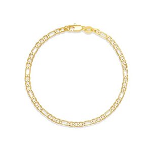 Amazon Essentials 14K Gold Plated Figaro Chain Bracelet 7.5", Yellow Gold