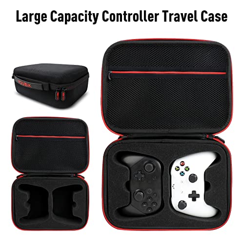 Younik Controller Carrying Travel Case, Protective Hard Case for 2 Controllers, Compatible with PS-5, PS-4, X-Box 1, Switch Pro and Other Universal Sized Controllers