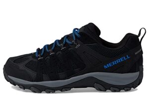 merrell accentor 3 waterproof shoes for men - leather and mesh upper, textile lining, and lightweight eva foam midsole black 9 m