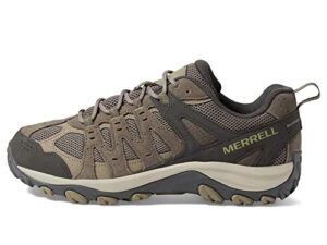 merrell accentor 3 waterproof shoes for men - leather and mesh upper, textile lining, and lightweight eva foam midsole boulder 11 m
