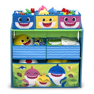 Delta Children Chair Desk with Storage Bin + Design and Store 6 Bin Toy Storage Organizer, Baby Shark (Bundle)