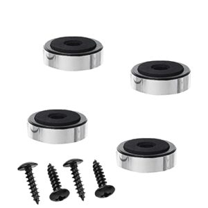 sam&johnny 4pcs speaker spikes stand feets audio active speakers repair parts accessories diy for home theater sound system and more(silver)