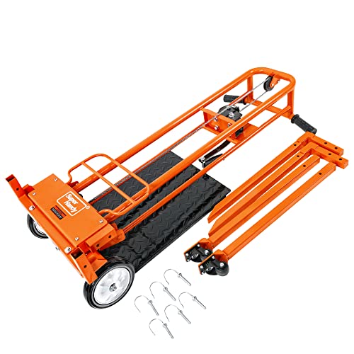 SuperHandy Material Lift Winch Stacker, Pallet Truck Dolly, Lift Table, Fork Lift, 330 Lbs 40" Max Lift w/ 8" Wheels, Swivel Casters [Patent Pending]