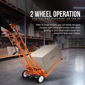 SuperHandy Material Lift Winch Stacker, Pallet Truck Dolly, Lift Table, Fork Lift, 330 Lbs 40" Max Lift w/ 8" Wheels, Swivel Casters [Patent Pending]