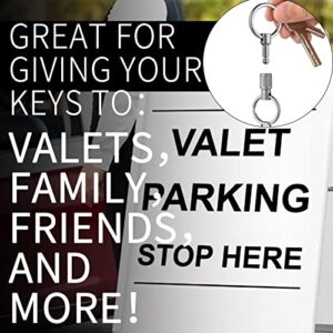 FEGVE Titanium Quick Release Swivel Keychain, Pull Apart Detachable Keychain Heavy Duty Car Key Holder with 4 Stainless Steel Key Rings