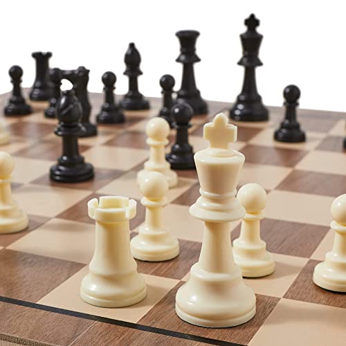 Green Sky Weighted Tournament Chess Pieces for Chess Set, 7.5CM or 3" King, 32 Plastic Chess Pieces for Chess Game for Chess Board (Plastic)