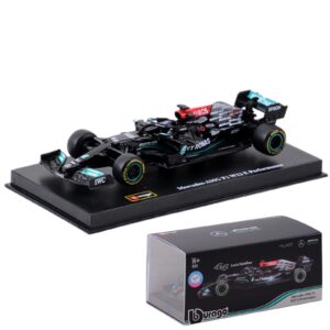 HTLNUZD 1:43 Bburago 2021Racing F1W12#44 Lewis Hamilton 1/43 Static Simulation Diecast Alloy F1 Formula Car Model (Hardcover Version)