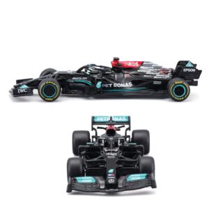 HTLNUZD 1:43 Bburago 2021Racing F1W12#44 Lewis Hamilton 1/43 Static Simulation Diecast Alloy F1 Formula Car Model (Hardcover Version)