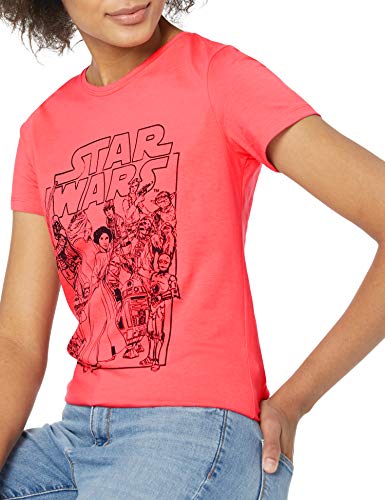 Amazon Essentials Disney | Marvel | Star Wars | Princess Women's Short-Sleeve Crew-Neck T-Shirts (Available in Plus Size), Pack of 2, Star Wars Force, 3X