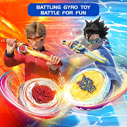 Infinity Nado Battling Top Burst Gyro Toy, Spinning Top w/Sword Launcher, Battle Game Set Toys for 5 6 7 8 9 10 Years Old Boys Girls, Gifts for Boys Girls Kids - Fury Wave Dragon