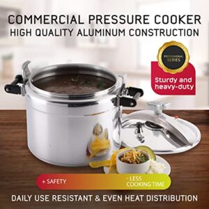 Universal 15.8 Quart / 15 Liter Professional Pressure Cooker, Sturdy, Heavy-Duty Aluminum Construction with Multiple Safety Systems, Commercial Canner Ideal for Industry usages such as Restaurants, Hotels, and Businesses with Large Kitchens