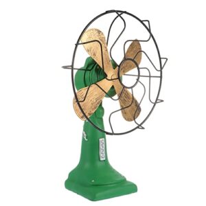 beavorty american style retro fan resin vintage fan tabletop model for music bar shop home bedroom old fashion classic gifts green