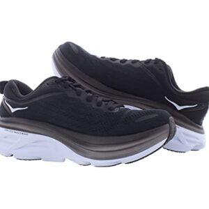 HOKA ONE ONE Bondi 8 Womens Shoes Size 7, Color: Black/White