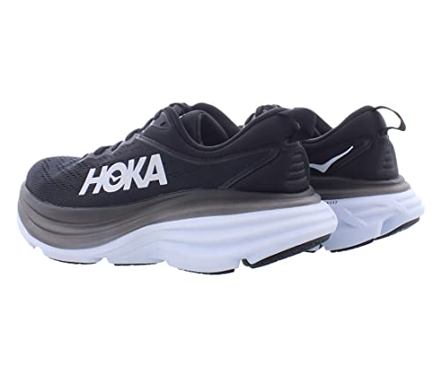 HOKA ONE ONE Bondi 8 Womens Shoes Size 7, Color: Black/White