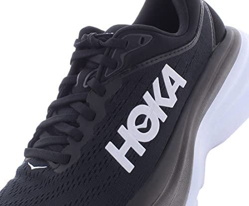 HOKA ONE ONE Bondi 8 Womens Shoes Size 7, Color: Black/White