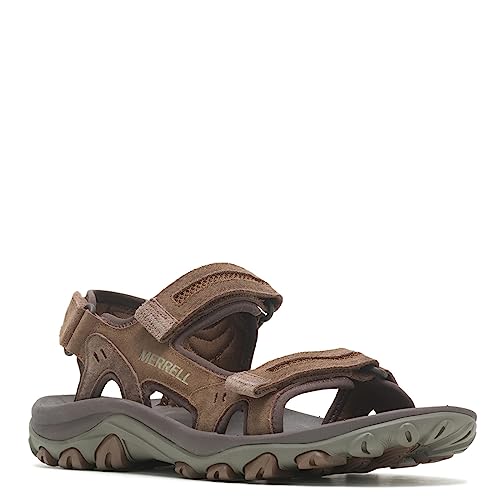 Merrell Men's Huntington Leather Convert Sandal, Earth, 11