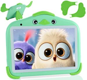 tablet for kids 10 inch kids tablet 2gb 32gb android 11 kids tablet pc with kid-proof case 1280 * 800 hd display, toddler tablet with parental control, dual camera, wifi（green）
