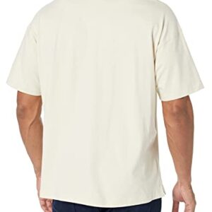 Amazon Aware Men's Oversized Heavyweight Cotton Short-Sleeve T-Shirt, Beige, 3X-Large