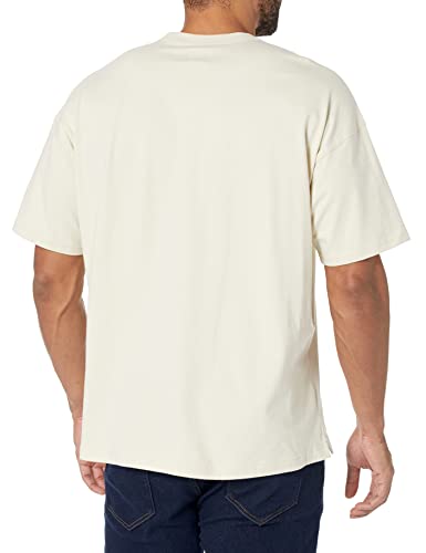 Amazon Aware Men's Oversized Heavyweight Cotton Short-Sleeve T-Shirt, Beige, 3X-Large