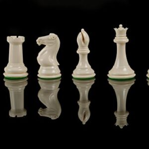 4X Quadruple Weighted Chess Pieces Only by Chess Geeks - Tournament Classic Staunton - Super Heavy Weighted Pieces - 32 Pieces + 2 Extra Queens - Weight 3.7lb - King 4.2" Tall - Best Chess Set Ever