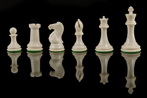 4X Quadruple Weighted Chess Pieces Only by Chess Geeks - Tournament Classic Staunton - Super Heavy Weighted Pieces - 32 Pieces + 2 Extra Queens - Weight 3.7lb - King 4.2" Tall - Best Chess Set Ever