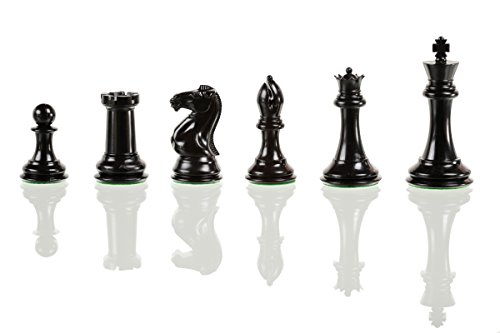 4X Quadruple Weighted Chess Pieces Only by Chess Geeks - Tournament Classic Staunton - Super Heavy Weighted Pieces - 32 Pieces + 2 Extra Queens - Weight 3.7lb - King 4.2" Tall - Best Chess Set Ever