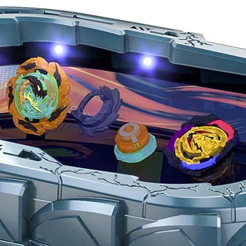 Beyblade Burst QuadStrike Light Ignite Battle Set, with Beyblade Stadium, 2 Spinning Tops, and 2 Beyblade Launchers, Toys for 8 Year Old Boys & Girls & Up (Amazon Exclusive)