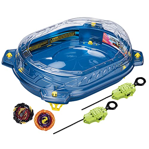 Beyblade Burst QuadStrike Thunder Edge Battle Set, Battle Game Set with Beystadium, 2 Spinning Top Toys, and 2 Launchers for Ages 8 and Up