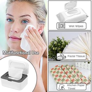 3 Pack Baby Wipes Dispenser Wipes Holder with Lids, Keeps Wipes Fresh, Refillable Wipes Container with Sealing Design, Bathroom Tissues Wipes Case Box