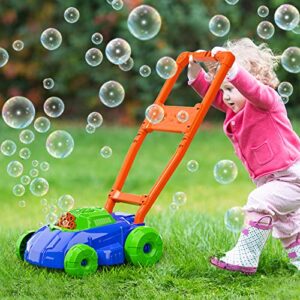 Bennol Bubble Lawn Mower for Toddlers, Kids Automatic Bubble Blower Maker Machine, Outdoor Gardening Push Toys, Christmas Birthday Gifts for Preschool Baby Boys Girls