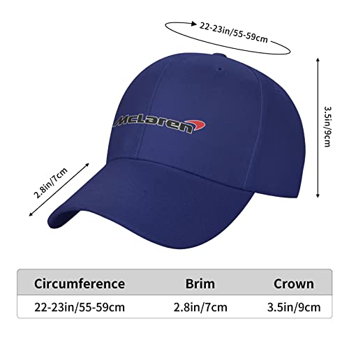 AVOJEE Mclaren-Logo Hats Caps Baseball Cap Adjustable Fashion Uv Protection Casquette Unisex Blue