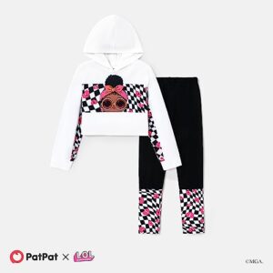 L.O.L. Surprise! Girls Clothes Hoodie and Pant Long Sleeve Stars Print Sweatshirt Leggings Girls Outfits Sets 2Pcs Black 11-12 Years