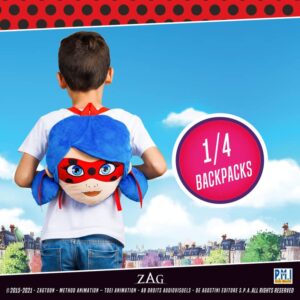 P.M.I. Miraculous Ladybug Plush School Backpack | One of Two 12-Inch-Tall Collectibles | Miraculous Ladybug Toys and Playable Plush Backpacks | Miraculous Ladybug