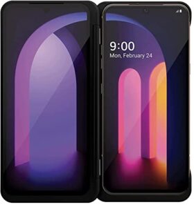 urbanx dual screen case for lg v60 thinq 5g - black (lm-v605n) bundled with cover case (without charging adapter)