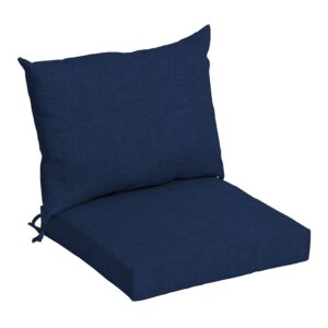 arden selections outdoor dining chair cushion set 21 x 21, sapphire blue leala