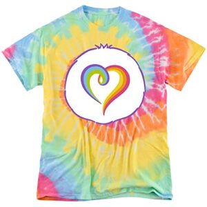care bears togetherness belly unisex adult tie dye t shirt (large) eternity