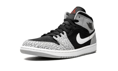 Jordan Mens Jordan 1 Mid SE DM1200 016 Elephant Print - Size 9 Black/University Red-White