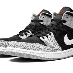 Jordan Mens Jordan 1 Mid SE DM1200 016 Elephant Print - Size 9 Black/University Red-White