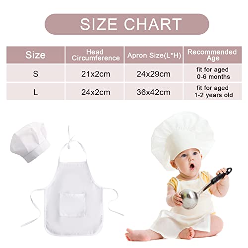 Yunnyp Newborn Baby Chef Costume Baby Photography Photos Outfits Hat Apron Outfit for Boys Girls Photography Props