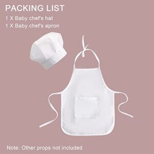 Yunnyp Newborn Baby Chef Costume Baby Photography Photos Outfits Hat Apron Outfit for Boys Girls Photography Props