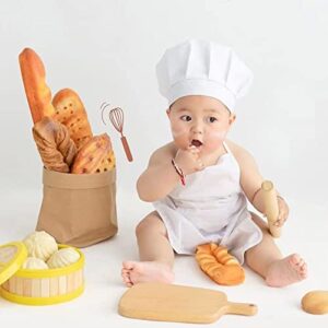Yunnyp Newborn Baby Chef Costume Baby Photography Photos Outfits Hat Apron Outfit for Boys Girls Photography Props