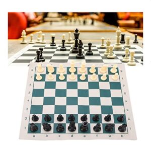 yemirth portable chess & checkers set, 2 in 1 travel board games for kids and adults, folding roll up chess game sets,tournament thick mousepad mat with storage bag