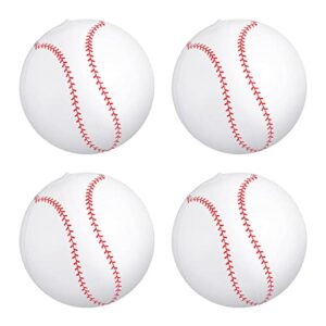 16 inch inflatable baseball beach float baseball toys inflatable baseball party favors blow up sport pool balls for kids sports pool game party supplies (4 pieces)