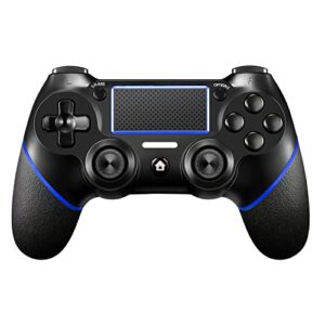geoaral wireless controller compatible with ps4/pc/slim/pro with audio function and built-in 6-axis gyroscope